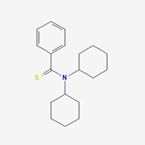molecular formula C19H27NS B14558921 N,N-Dicyclohexylbenzenecarbothioamide CAS No. 61821-50-9