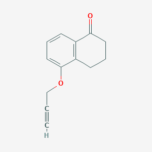 molecular formula C13H12O2 B1455893 5-(Prop-2-yn-1-yloxy)-1,2,3,4-tetrahydronaphthalen-1-one CAS No. 1498577-78-8