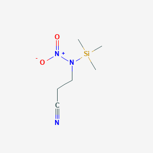 molecular formula C6H13N3O2Si B14558977 N-(2-Cyanoethyl)-N-(trimethylsilyl)nitramide CAS No. 61904-92-5