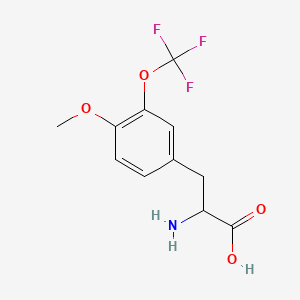 molecular formula C11H12F3NO4 B1455898 4-Methoxy-3-(trifluoromethoxy)-DL-phenylalanine CAS No. 1259979-50-4