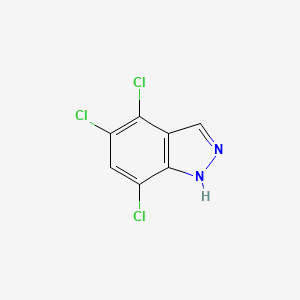 molecular formula C7H3Cl3N2 B14558983 4,5,7-Trichloro-1H-indazole CAS No. 61655-95-6
