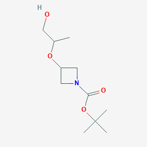 molecular formula C11H21NO4 B1455899 Tert-butyl 3-((1-hydroxypropan-2-yl)oxy)azetidine-1-carboxylate CAS No. 1648864-42-9