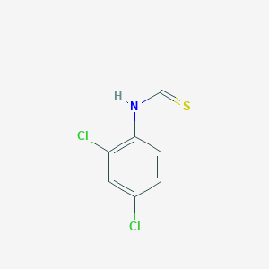 molecular formula C8H7Cl2NS B14559022 Ethanethioamide, N-(2,4-dichlorophenyl)- CAS No. 62248-08-2