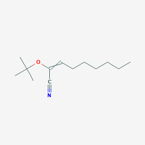 molecular formula C13H23NO B14559033 2-tert-Butoxynon-2-enenitrile CAS No. 62152-82-3