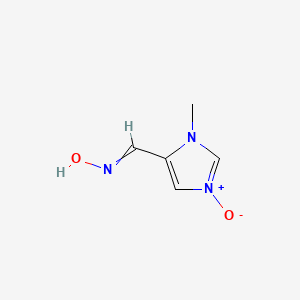 molecular formula C5H7N3O2 B14559078 N-[(1-Methyl-3-oxo-1H-3lambda~5~-imidazol-5-yl)methylidene]hydroxylamine CAS No. 62202-07-7