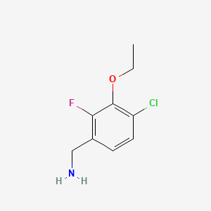 molecular formula C9H11ClFNO B1455908 4-氯-3-乙氧基-2-氟苄胺 CAS No. 1323966-28-4