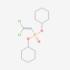 molecular formula C14H23Cl2O3P B14559111 Dicyclohexyl (2,2-dichloroethenyl)phosphonate CAS No. 61716-81-2