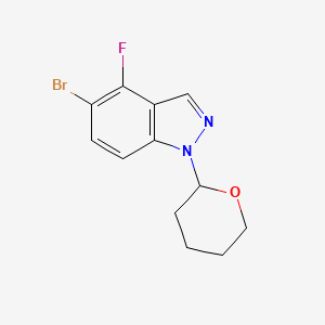 molecular formula C12H12BrFN2O B1455912 5-Bromo-4-fluoro-1-(tetrahydro-2H-pyran-2-yl)-1H-indazole CAS No. 1365889-20-8