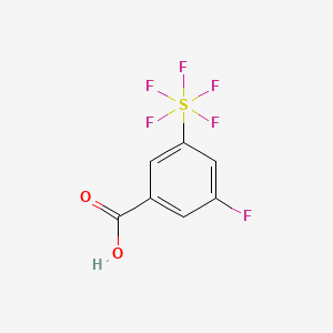 molecular formula C7H4F6O2S B1455916 3-Fluoro-5-(pentafluorosulfur)benzoic acid CAS No. 1448319-13-8