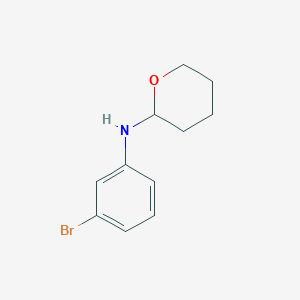 molecular formula C11H14BrNO B14559188 N-(3-Bromophenyl)oxan-2-amine CAS No. 61862-55-3