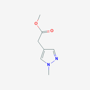 molecular formula C7H10N2O2 B1455922 Methyl 2-(1-methyl-1H-pyrazol-4-yl)acetate CAS No. 1248548-23-3