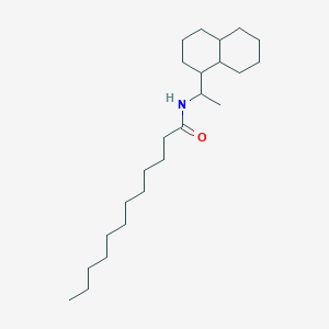 molecular formula C24H45NO B14559232 N-[1-(Decahydronaphthalen-1-YL)ethyl]dodecanamide CAS No. 61761-46-4
