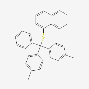 molecular formula C31H26S B14559249 Naphthalene, 1-[[bis(4-methylphenyl)phenylmethyl]thio]- CAS No. 61666-35-1