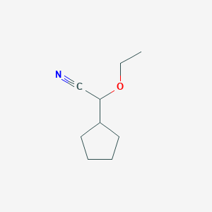 molecular formula C9H15NO B1455927 2-Cyclopentyl-2-ethoxyacetonitrile CAS No. 1495445-01-6