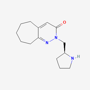 molecular formula C14H21N3O B1455928 2-(S)-1-Pyrrolidin-2-ylmethyl-2,5,6,7,8,9-hexahydro-cyclohepta[c]pyridazin-3-one CAS No. 1361120-35-5