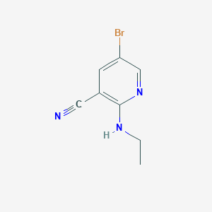 molecular formula C8H8BrN3 B1455934 5-Bromo-2-(ethylamino)nicotinonitrile CAS No. 1346541-88-5
