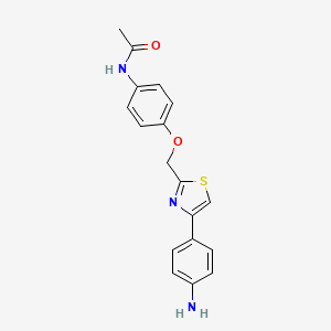 molecular formula C18H17N3O2S B14559359 N-(4-{[4-(4-Aminophenyl)-1,3-thiazol-2-yl]methoxy}phenyl)acetamide CAS No. 62178-27-2