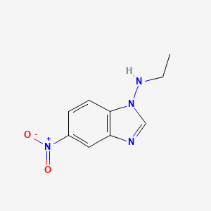 molecular formula C9H10N4O2 B14559367 N-Ethyl-5-nitro-1H-benzimidazol-1-amine CAS No. 61981-60-0