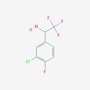 molecular formula C8H5ClF4O B1455938 1-(3-Chloro-4-fluorophenyl)-2,2,2-trifluoroethanol CAS No. 1447606-46-3