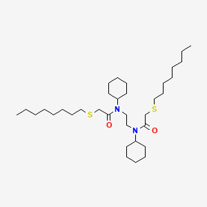 molecular formula C34H64N2O2S2 B14559383 N,N'-(Ethane-1,2-diyl)bis[N-cyclohexyl-2-(octylsulfanyl)acetamide] CAS No. 61797-66-8