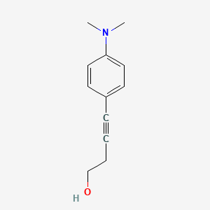 molecular formula C12H15NO B14559403 4-[4-(Dimethylamino)phenyl]but-3-YN-1-OL CAS No. 61899-20-5