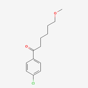 molecular formula C13H17ClO2 B14559420 1-(4-Chlorophenyl)-6-methoxyhexan-1-one CAS No. 61719-24-2