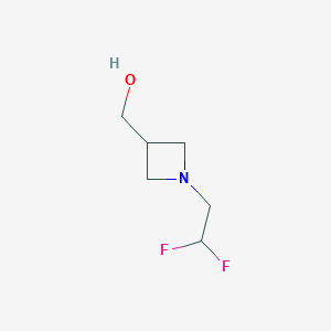 molecular formula C6H11F2NO B1455945 [1-(2,2-Difluoroethyl)azetidin-3-yl]methanol CAS No. 1491346-76-9