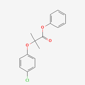 molecular formula C16H15ClO3 B14559473 Phenyl 2-(4-chlorophenoxy)-2-methylpropanoate CAS No. 61887-14-7