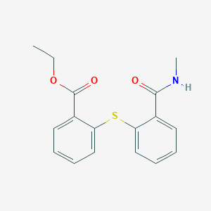 molecular formula C17H17NO3S B14559483 Ethyl 2-{[2-(methylcarbamoyl)phenyl]sulfanyl}benzoate CAS No. 62220-56-8