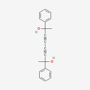 molecular formula C20H18O2 B14559531 3,5-Octadiyne-2,7-diol, 2,7-diphenyl- CAS No. 62051-68-7