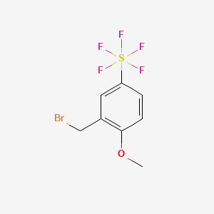 molecular formula C8H8BrF5OS B1455961 2-Methoxy-5-(pentafluorosulfur)benzyl bromide CAS No. 1240257-53-7