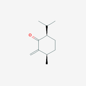 molecular formula C11H18O B145597 (3R,6R)-3-methyl-2-methylidene-6-propan-2-ylcyclohexan-1-one CAS No. 129647-34-3