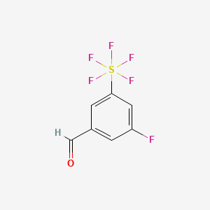 molecular formula C7H4F6OS B1455979 3-Fluoro-5-(pentafluorosulfur)benzaldehyde CAS No. 1240257-92-4