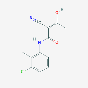molecular formula C12H11ClN2O2 B14559810 N-(3-Chloro-2-methylphenyl)-2-cyano-3-hydroxybut-2-enamide CAS No. 62004-27-7