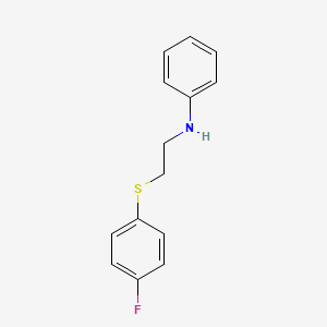 N-{2-[(4-fluorophenyl)sulfanyl]ethyl}aniline