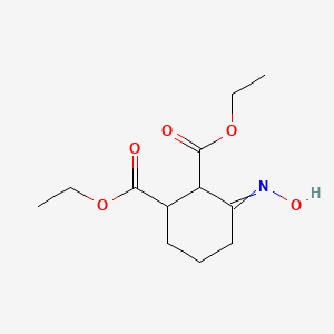 molecular formula C12H19NO5 B14559863 Diethyl 3-(hydroxyimino)cyclohexane-1,2-dicarboxylate CAS No. 61883-13-4