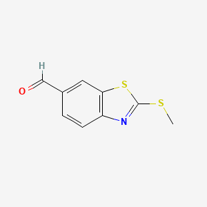 6-Benzothiazolecarboxaldehyde, 2-(methylthio)-