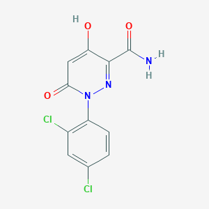 1-(2,4-Dichlorophenyl)-4-hydroxy-6-oxo-1,6-dihydro-3-pyridazinecarboxamide