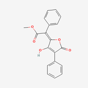 molecular formula C19H14O5 B1455997 Methyl 2-(3,5-dioxo-4-phenyl-2-furylidene)-2-phenylacetate CAS No. 73622-57-8