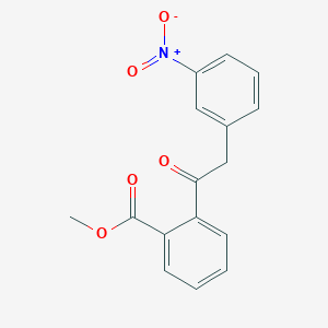 molecular formula C16H13NO5 B14559973 Methyl 2-[(3-nitrophenyl)acetyl]benzoate CAS No. 61653-07-4
