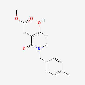 molecular formula C16H17NO4 B1455998 Methyl 2-[4-hydroxy-1-(4-methylbenzyl)-2-oxo-1,2-dihydro-3-pyridinyl]acetate CAS No. 477871-82-2