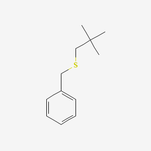 molecular formula C12H18S B14560025 Benzene, [[(2,2-dimethylpropyl)thio]methyl]- CAS No. 62266-24-4