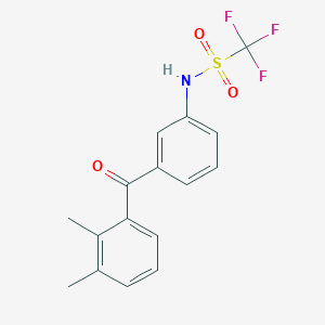 molecular formula C16H14F3NO3S B14560047 N-[3-(2,3-Dimethylbenzoyl)phenyl]-1,1,1-trifluoromethanesulfonamide CAS No. 62261-70-5