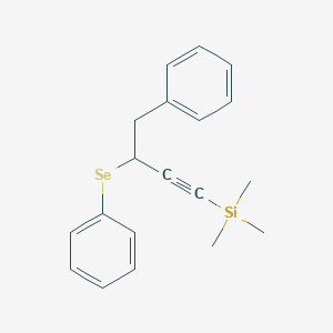 molecular formula C19H22SeSi B14560056 Trimethyl[4-phenyl-3-(phenylselanyl)but-1-yn-1-yl]silane CAS No. 61713-70-0