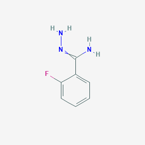 molecular formula C7H8FN3 B14560067 2-Fluorobenzene-1-carbohydrazonamide CAS No. 62230-50-6