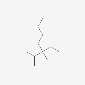 molecular formula C12H26 B14560081 2,3-Dimethyl-3-(propan-2-yl)heptane CAS No. 62185-39-1