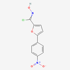 molecular formula C11H7ClN2O4 B14560115 N-Hydroxy-5-(4-nitrophenyl)furan-2-carboximidoyl chloride CAS No. 61884-87-5