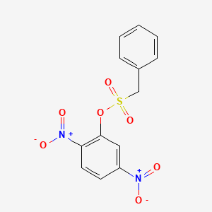 molecular formula C13H10N2O7S B14560138 2,5-Dinitrophenyl phenylmethanesulfonate CAS No. 62162-77-0