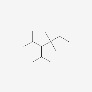 molecular formula C12H26 B14560167 2,4,4-Trimethyl-3-(propan-2-yl)hexane CAS No. 62199-86-4
