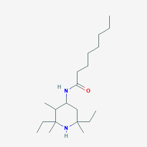 molecular formula C20H40N2O B14560244 N-(2,6-Diethyl-2,3,6-trimethylpiperidin-4-YL)octanamide CAS No. 61682-97-1